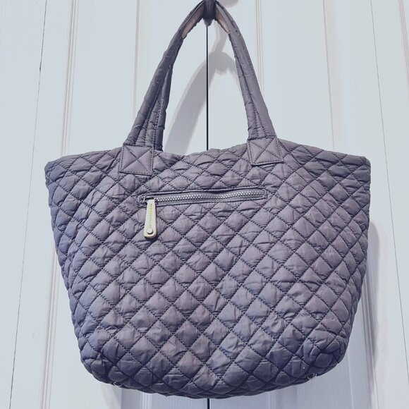 Urbanfit by Urban Expressions Tote Lightweight Bag-Gray Quilted-Large-Versatile - Picture 2 of 13